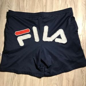 Vintage 90's Fila Shorts Spellout Drawstring - image 1